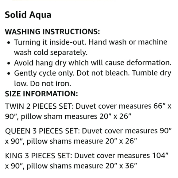 🆕⭐Mint green Aqua shaggy duvet cover set - Picture 9 of 10